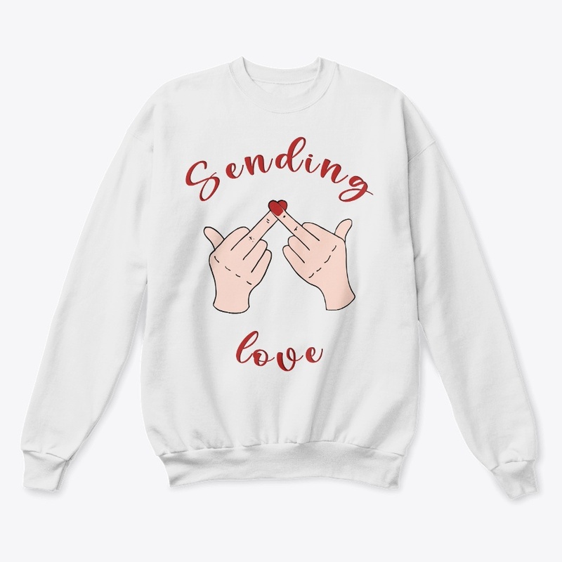Sending love heart middle finger