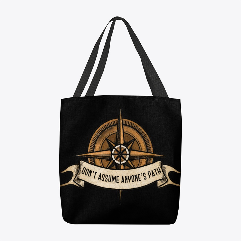 Pathfinder printed tote bag in sepia