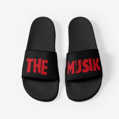 Musik Slides Black T-Shirt Front