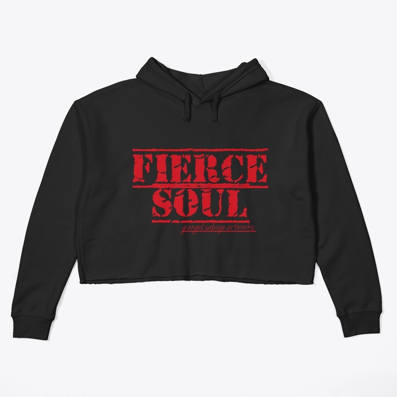 Fierce Soul crop tops red letters 