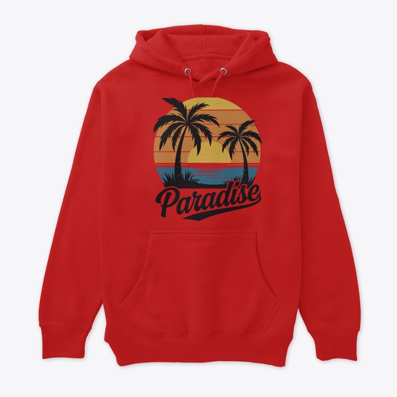 sunset and palm trees T-shirt design.