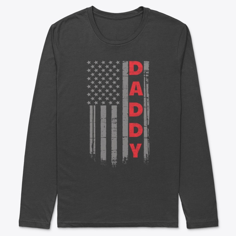 USA Flag Daddy Patriotic Long Sleeve Tee