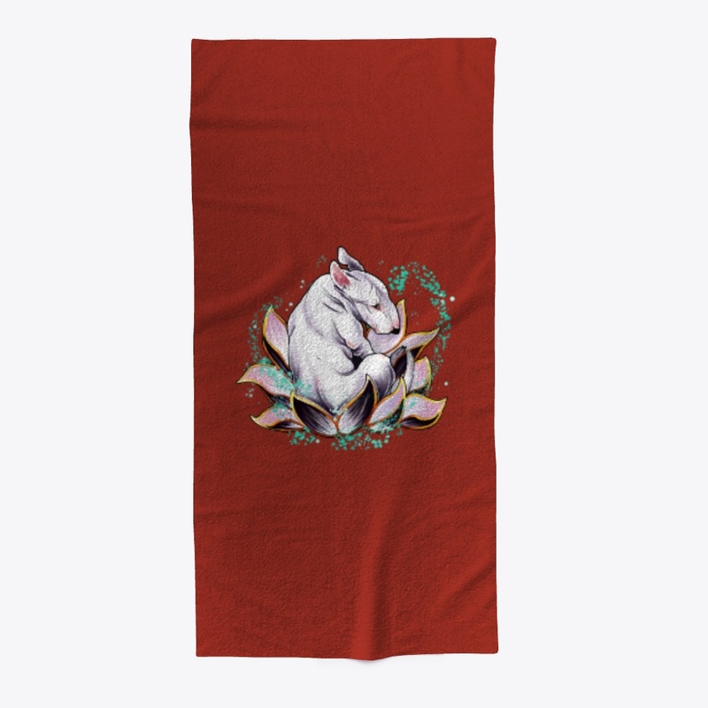 English Bull Terrier  and Lotus