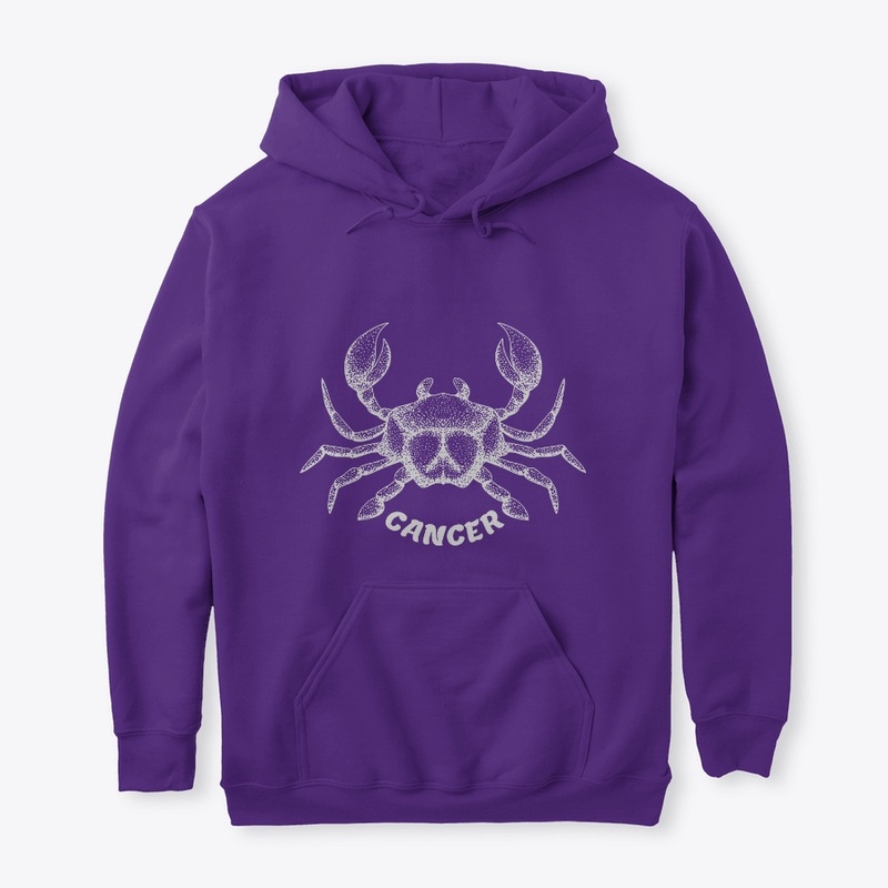 CANCER Grey Classic Pullover Hoodie