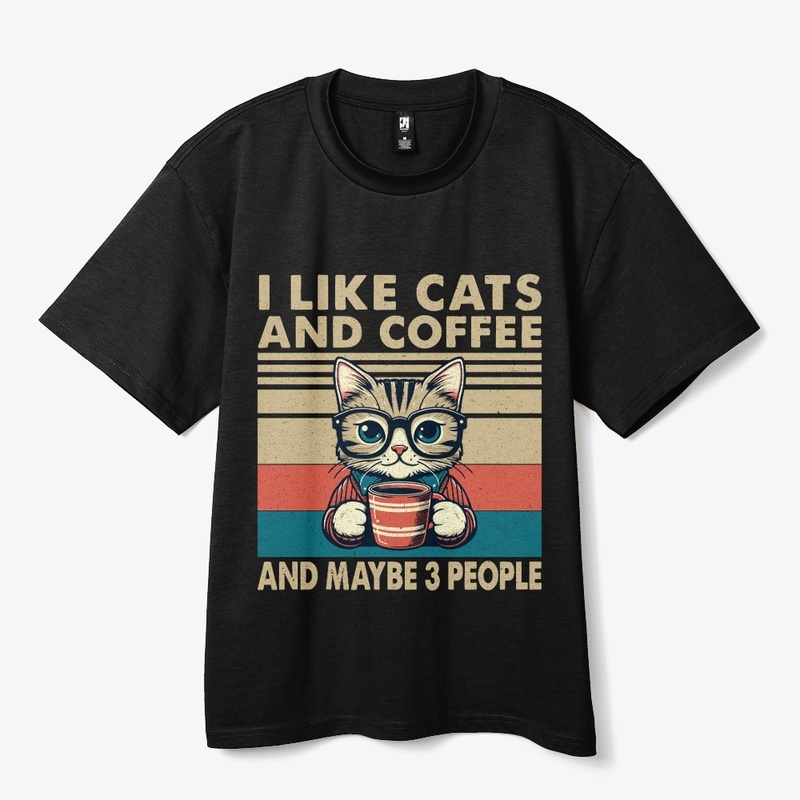 I Like Cats and Coffee T-Shirt
