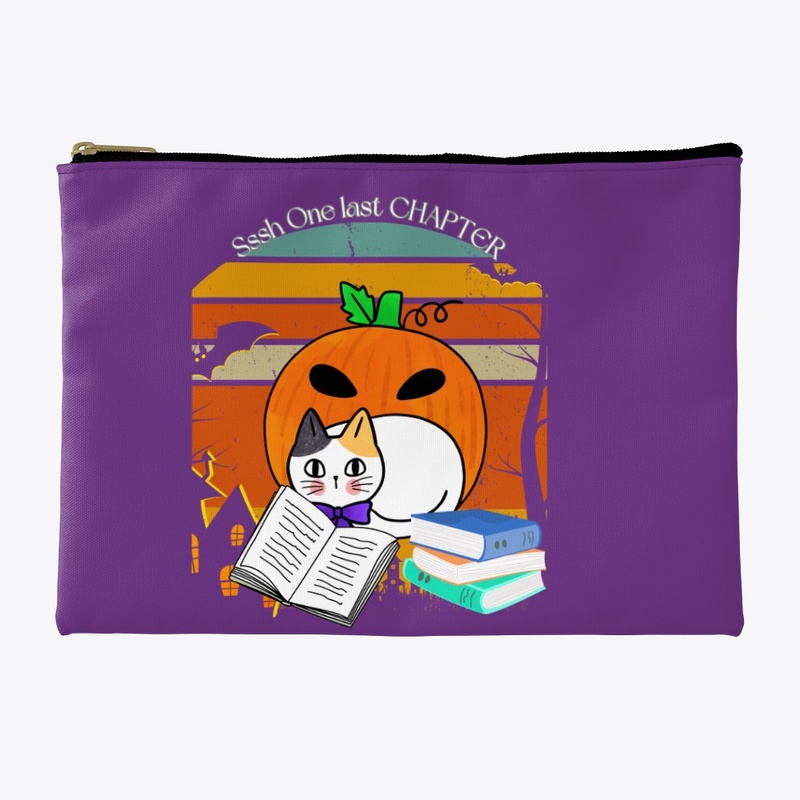 Halloween Cat Reading One last chapter 