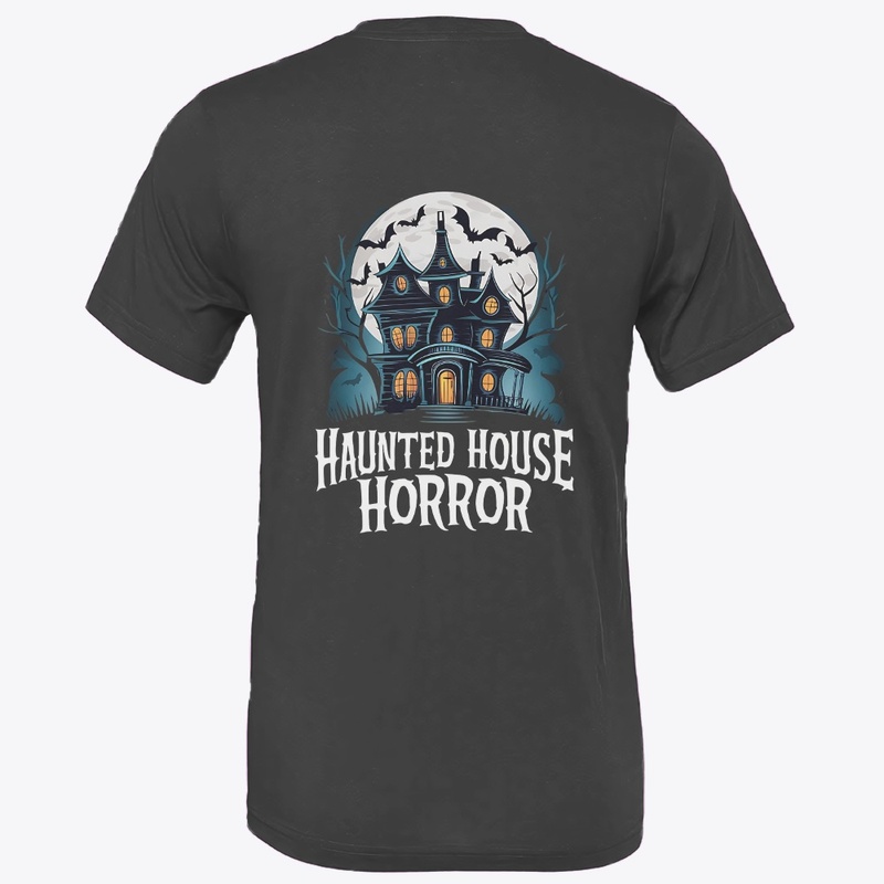 "Haunted house horror" T-shirt design