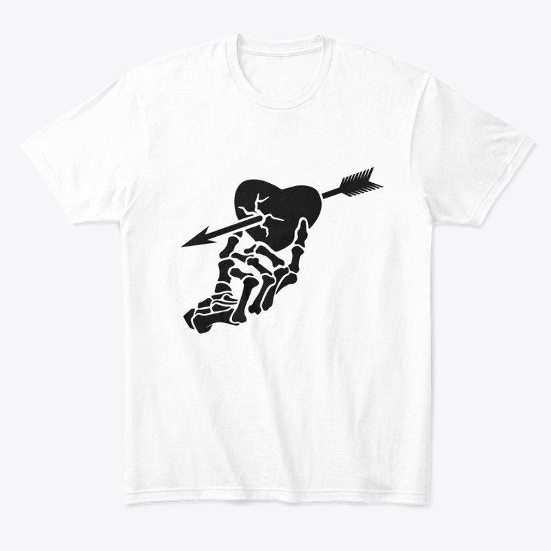 skeleton hand holding heart
