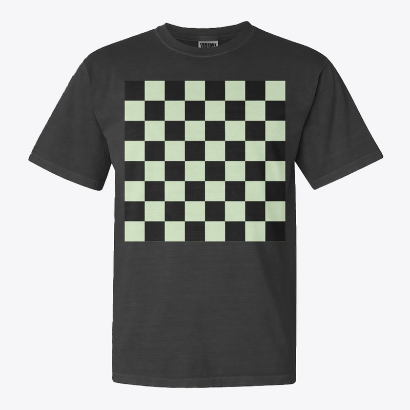 Retro Style Mint & Black Checkerboard