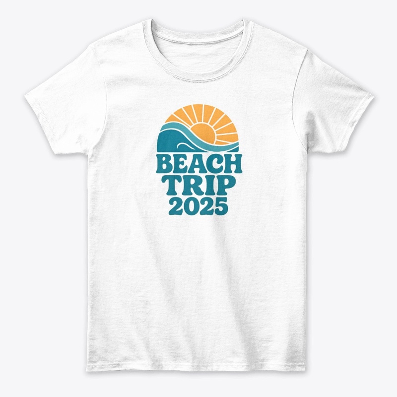 Beach Trip 2025 Retro Vacation Tee
