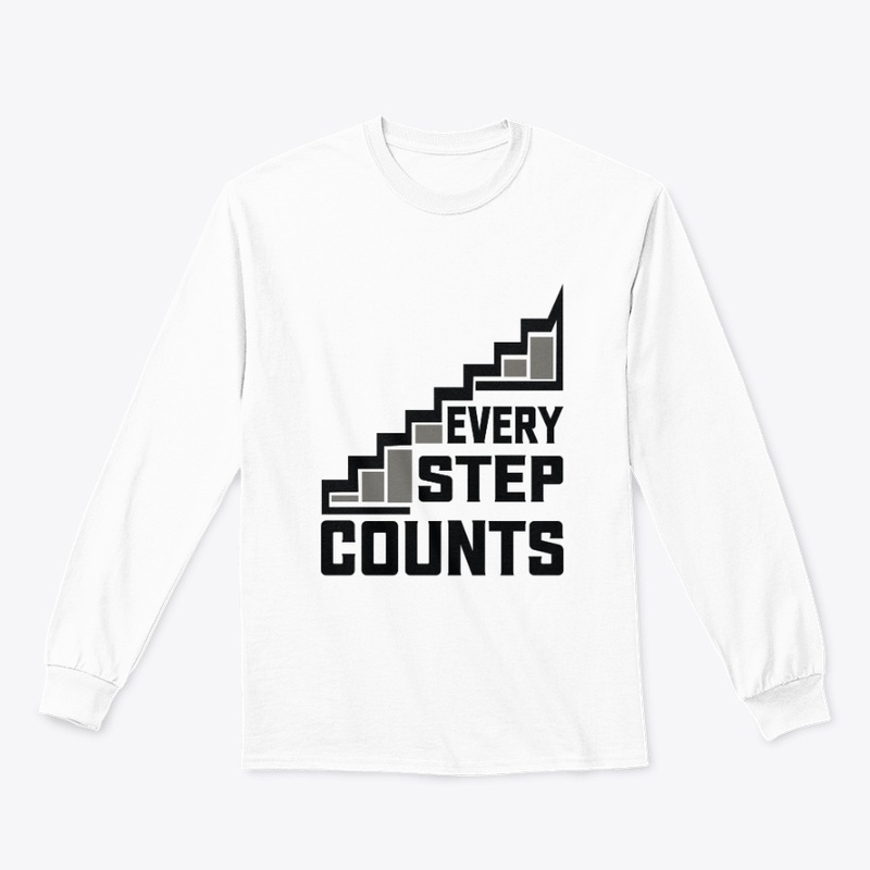 Every Step Counts Typography T-shirt