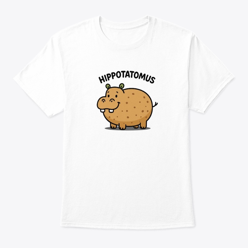 Cartoon of a Potato Shape Hippopotamus
