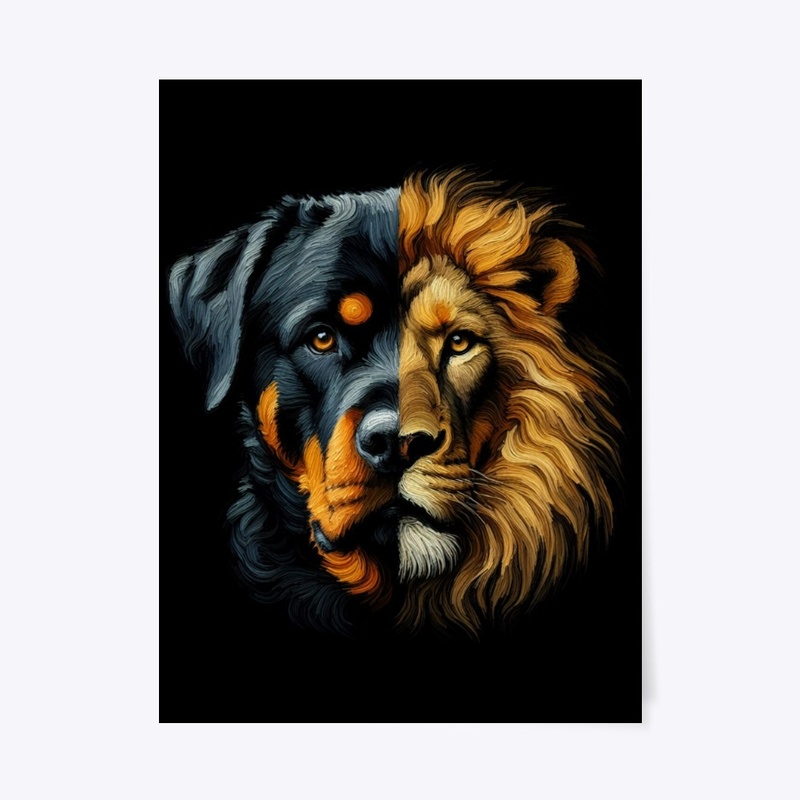 Rottweiler & Lion