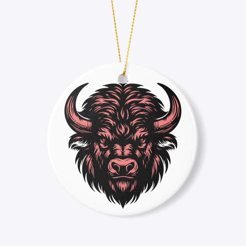 Powerful Bison Head Design