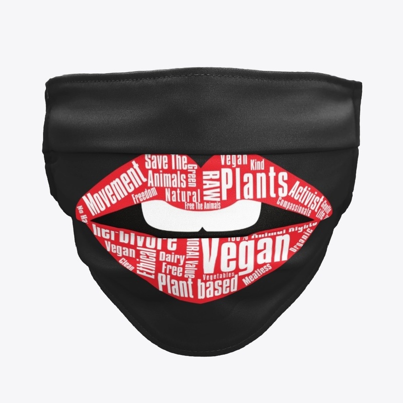 Vegan Red Lips Sayings Mash Up Collage