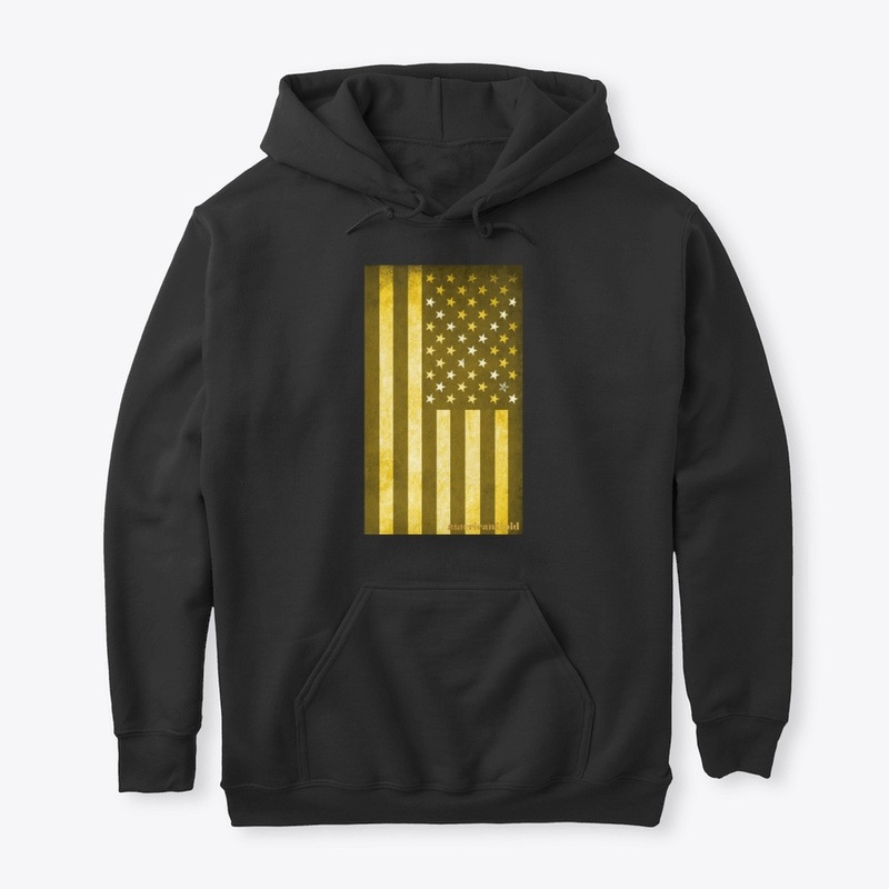 Gold American Flag
