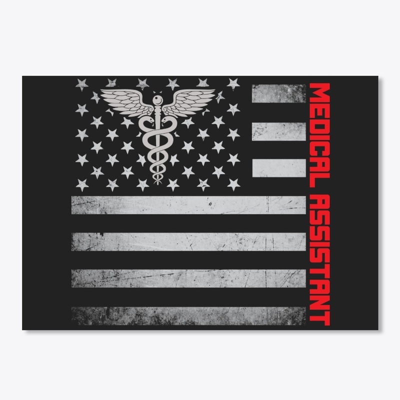 Medical Assistant US Flag Mask