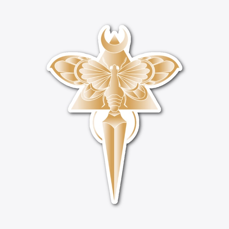 Butterfly sword with half moon t-shirt