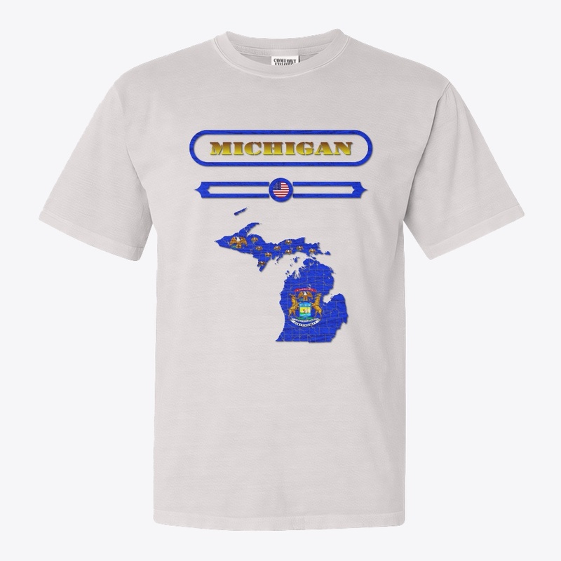 MICHIGAN MAP, MICHIGAN. SAMER BRASIL