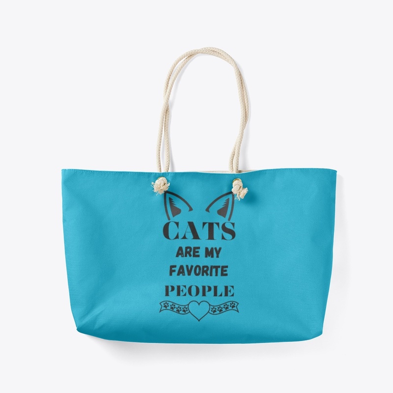 CATS ARE MY FAVORITE PEOPLE HAND BAG