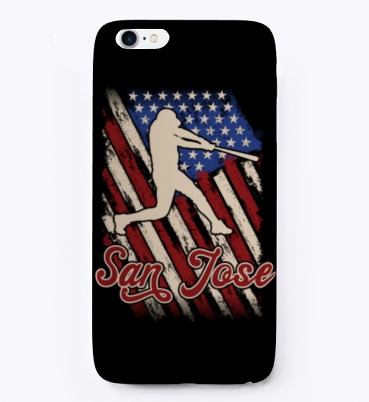 Patriotic USA Flag San Jose Baseball Fan