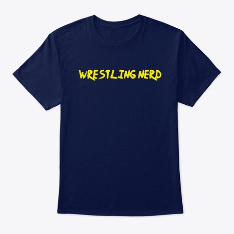 Wrestling Nerd Navy T-Shirt Front
