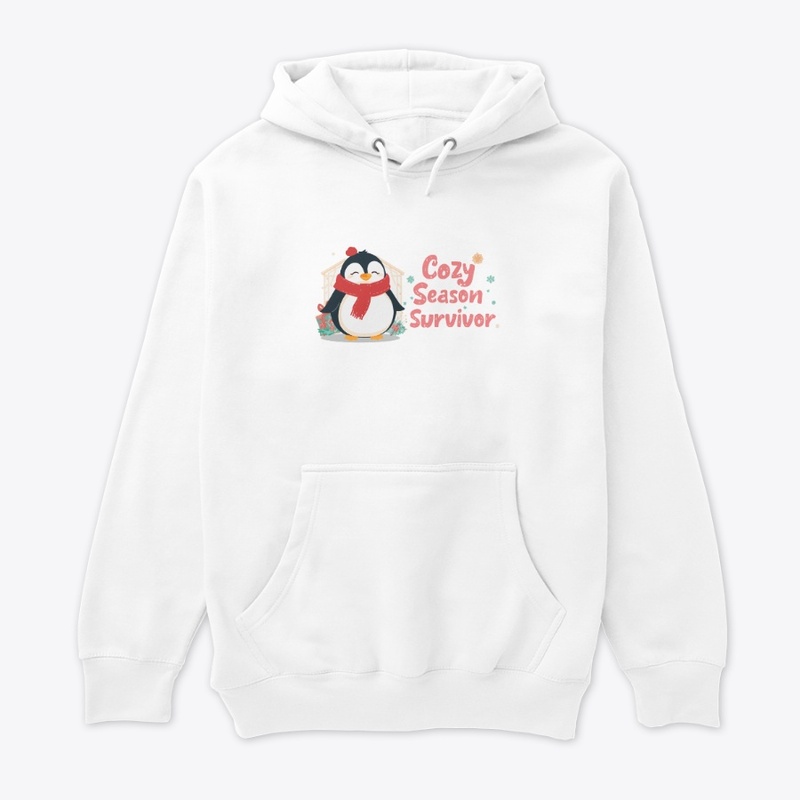 Cozy Season Survivor Penguin Design