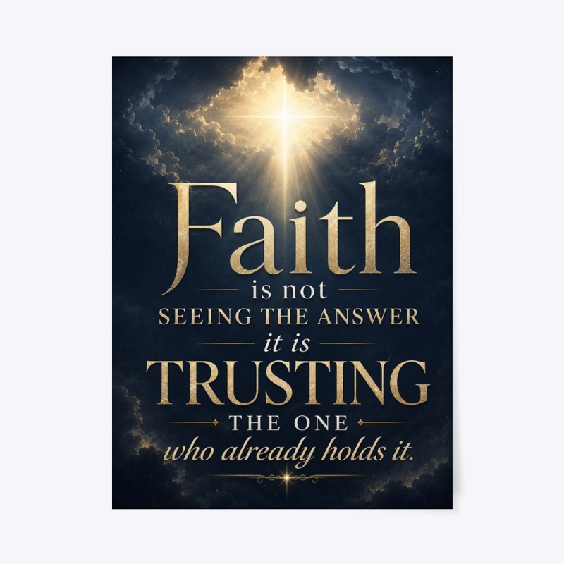 Trusting God Navy Faith Art