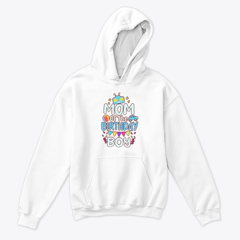 Mom of the Birthday tshirt graphic