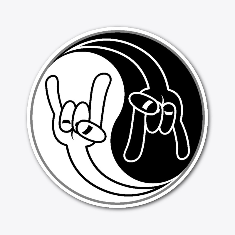 Heavy Metal Devil Horns Yin Yang