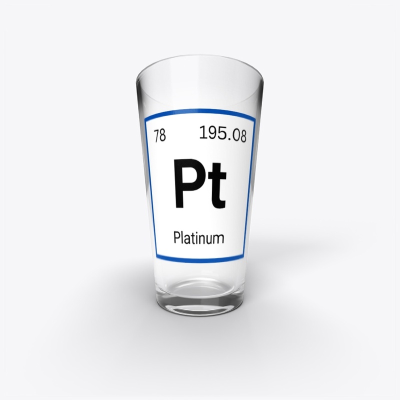 Platinum - Pt - Pint Glass 
