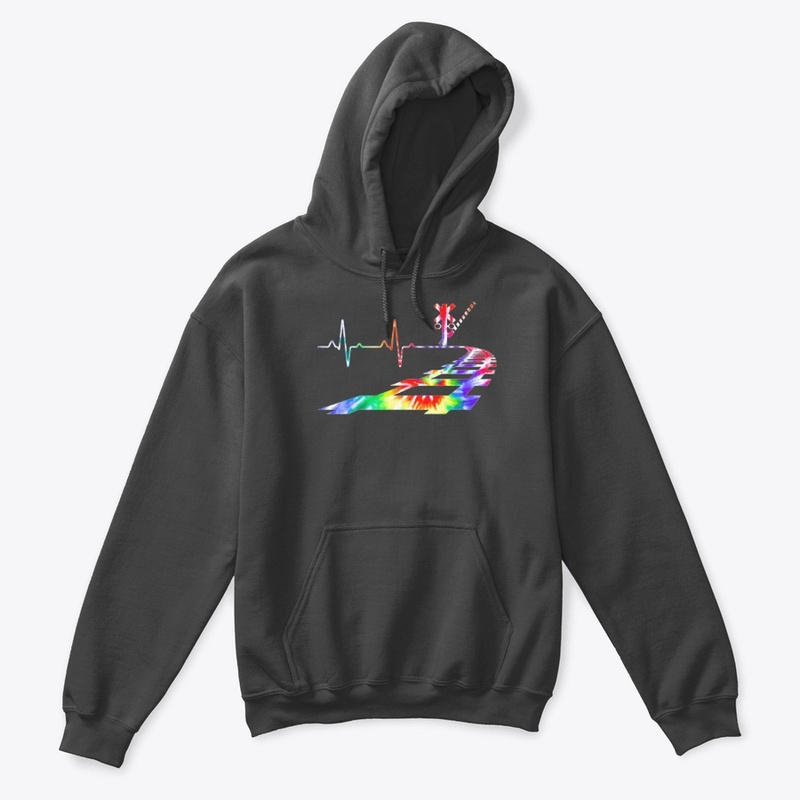 Heartbeat Railroad Train Tie Dye railway
