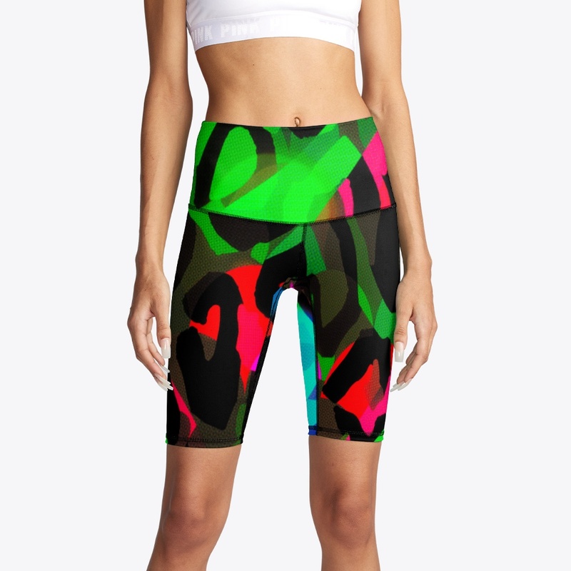 Bright Neon Green Brown Cheetah 
