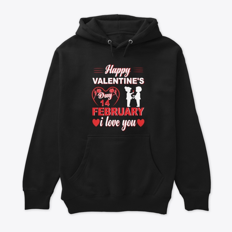 Happy Valentines Day 14 February New Tee