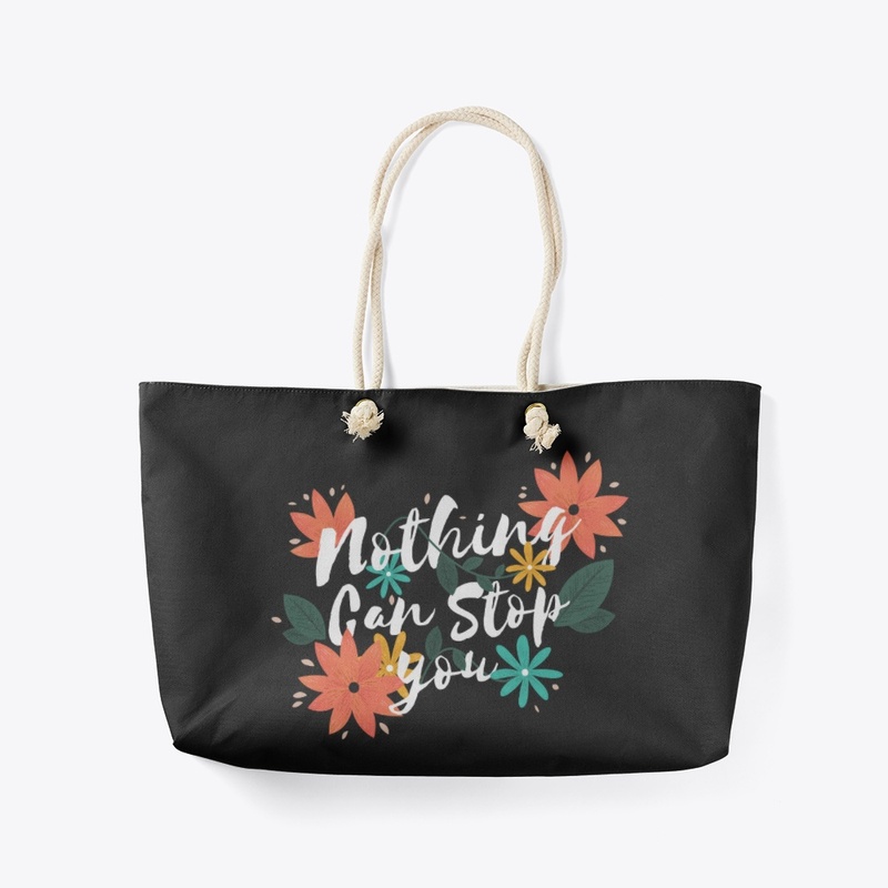Slogan with flowers