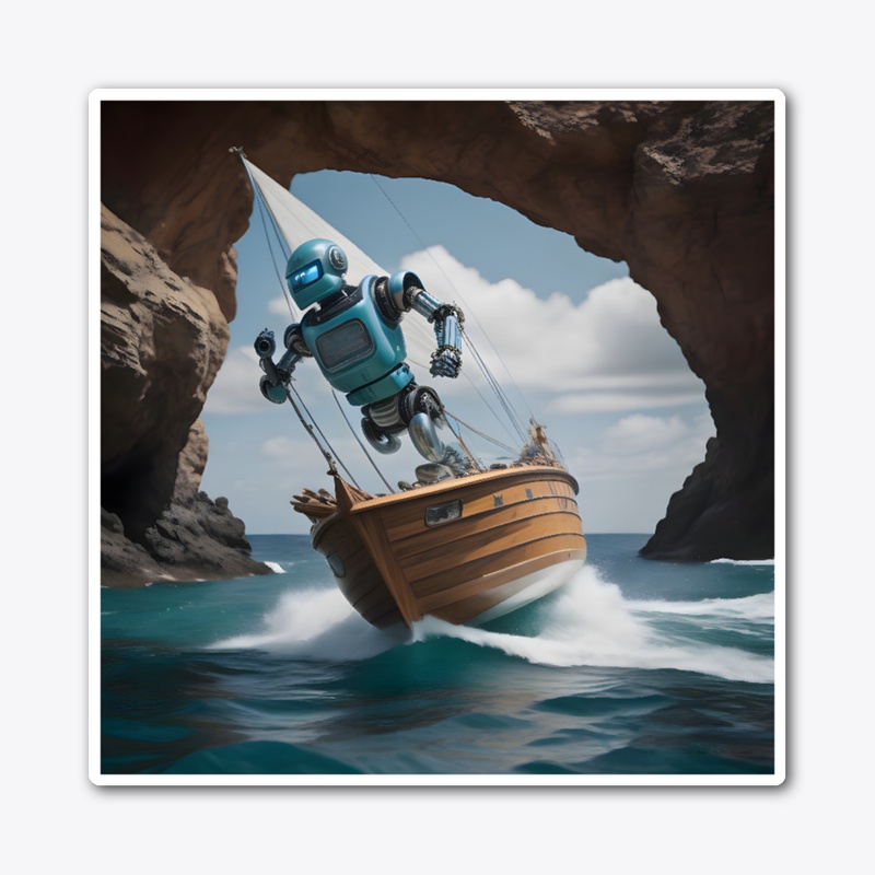 A robot sailing