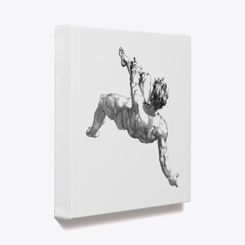 Canvas print sketch man falling  