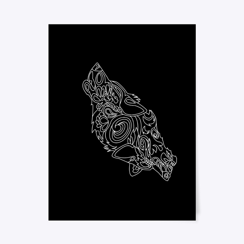 Wolf minimal art