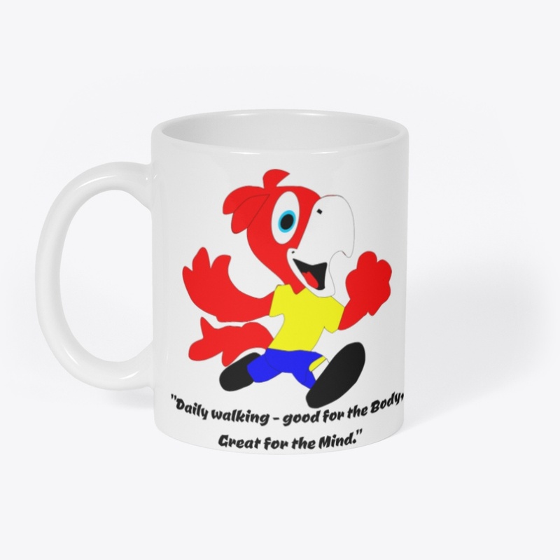 "Happy Parrot Mascot in Motion"