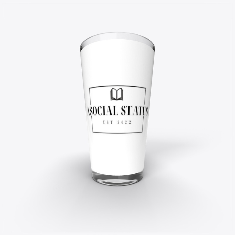 Asocial Status Pint Glass