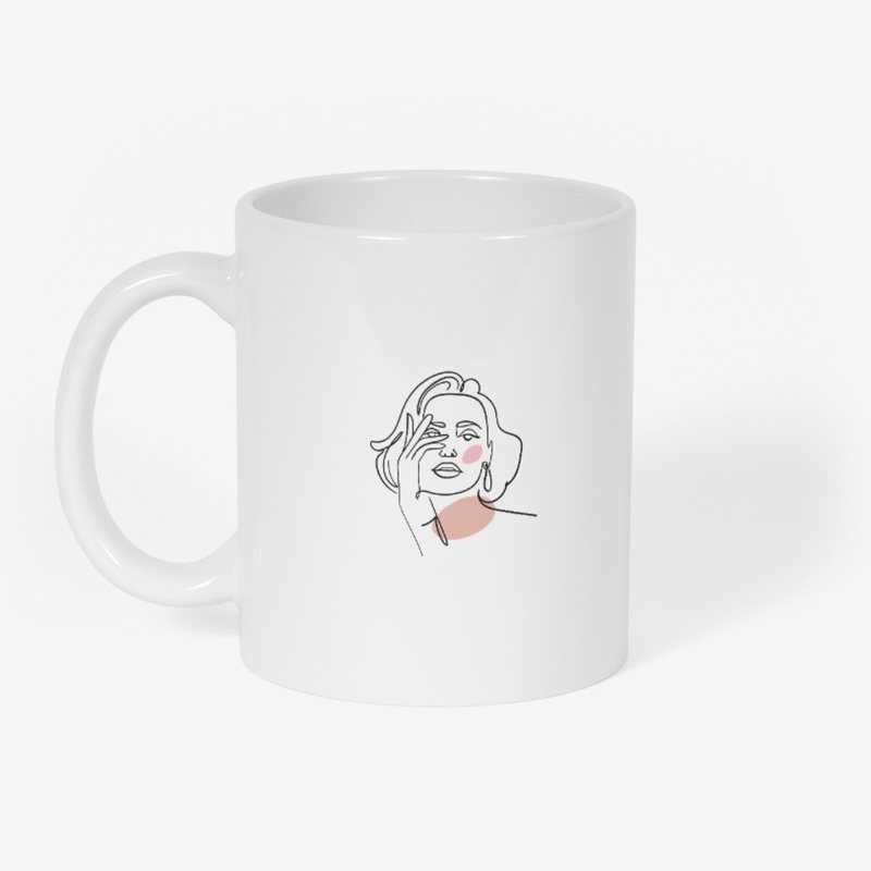 Abstract Woman Face Line Art T-Shirt