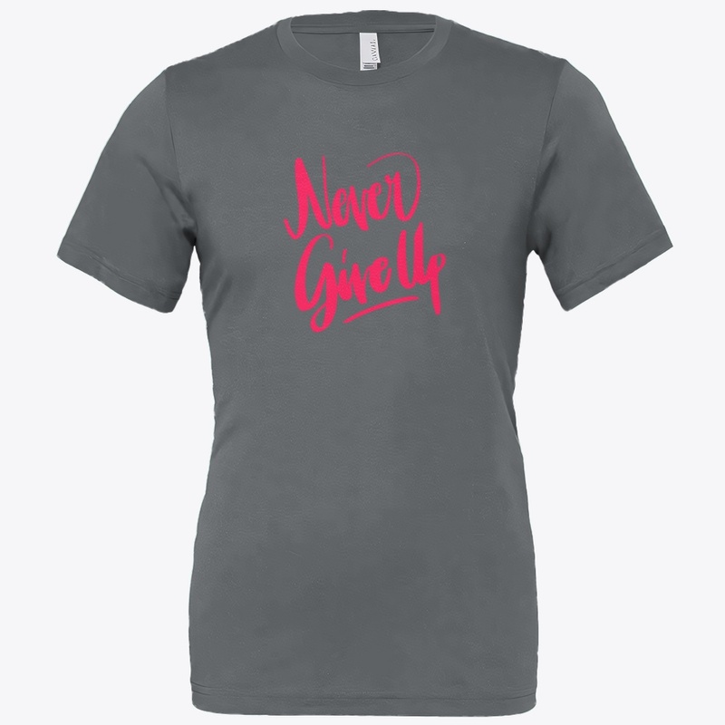 Motivation quote design,never give up