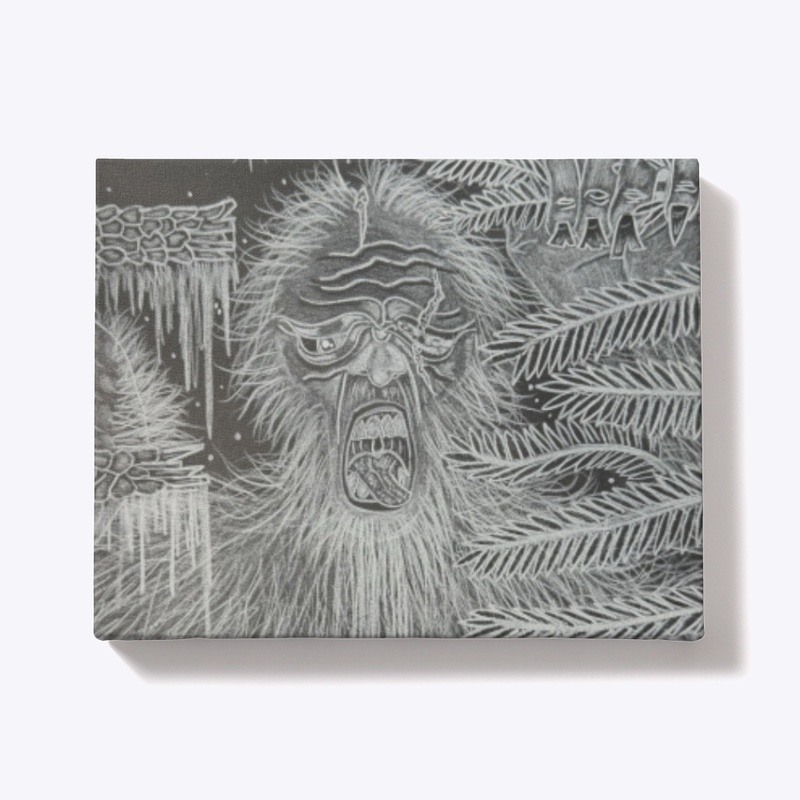 Snarling Bigfoot in the Pines