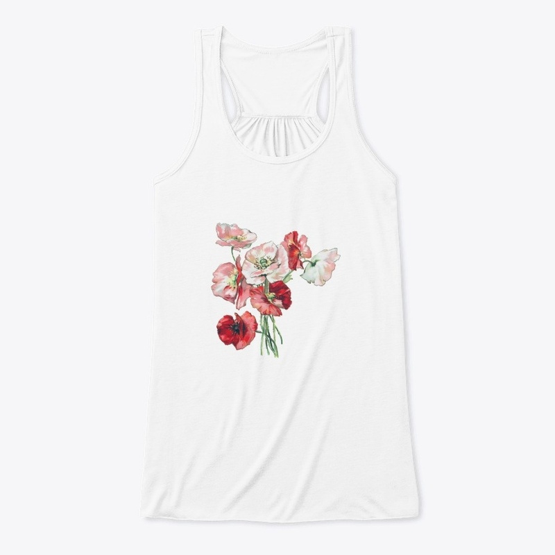 Realistic Red and Pink Flowers Design