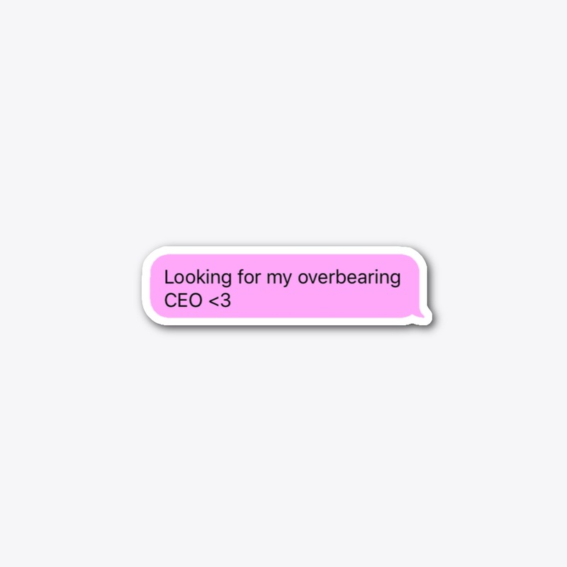 CEO Pastel Pink Sticker 