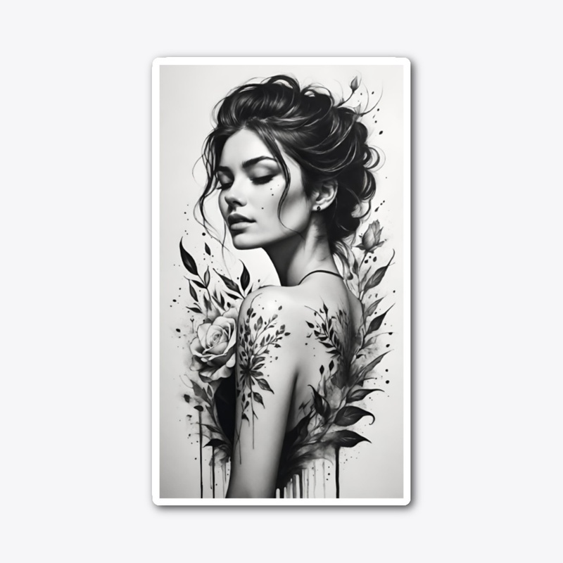 White and black stunning portrait