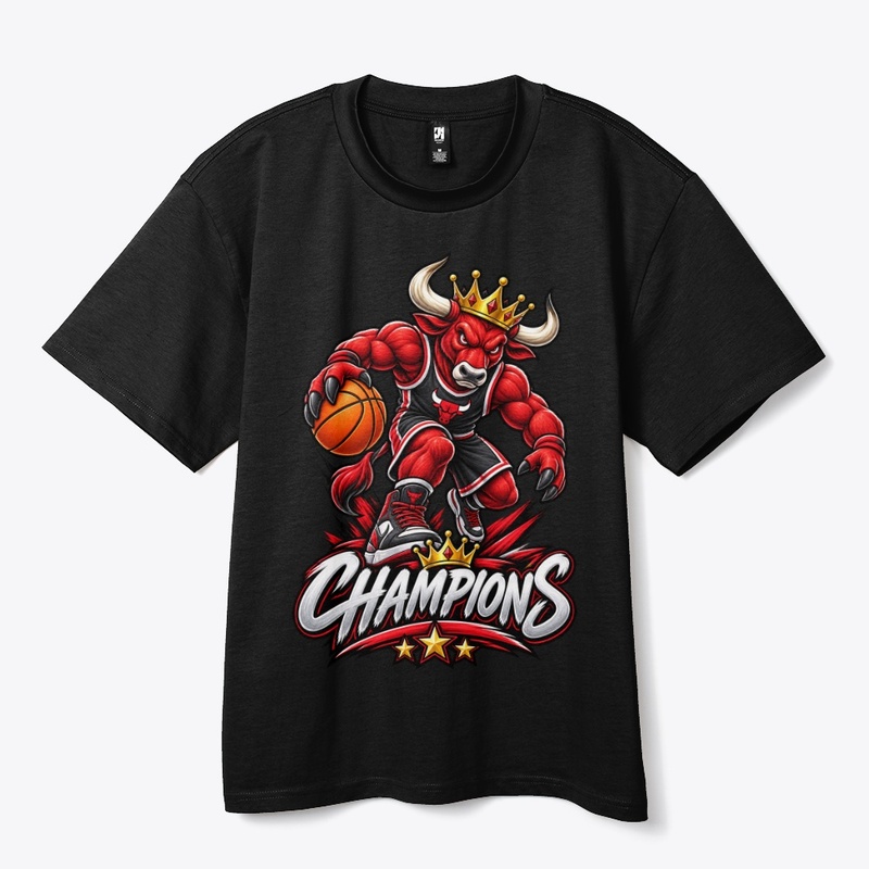 Crowned Bull Basketball Mascot 
