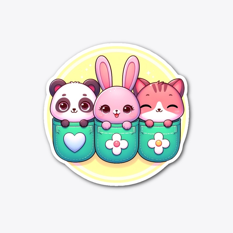 Cat, Panda, Bunny