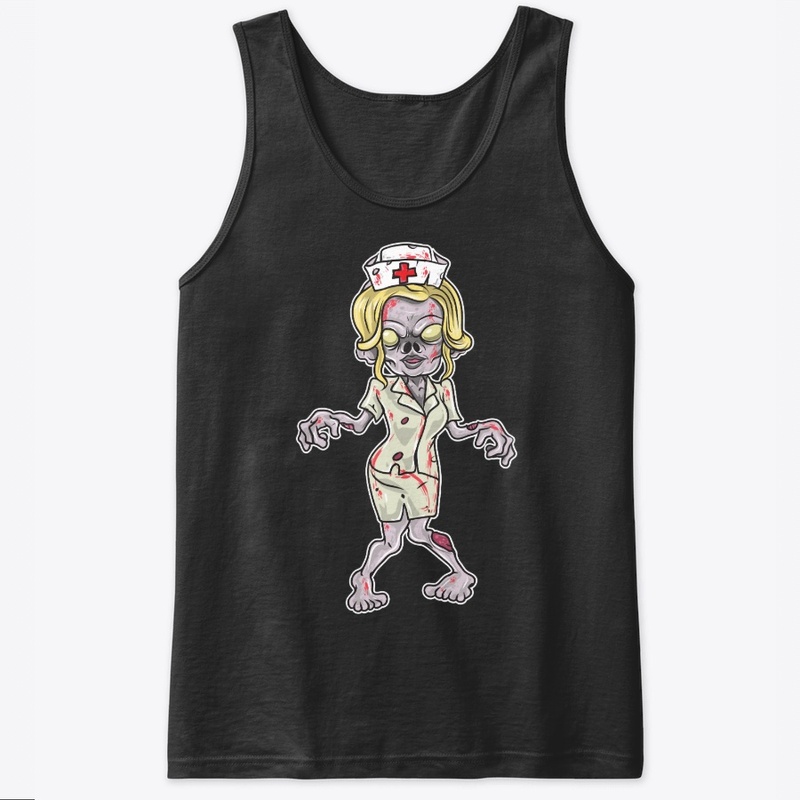 Zombie Nurse Halloween Travel Nurse Tee