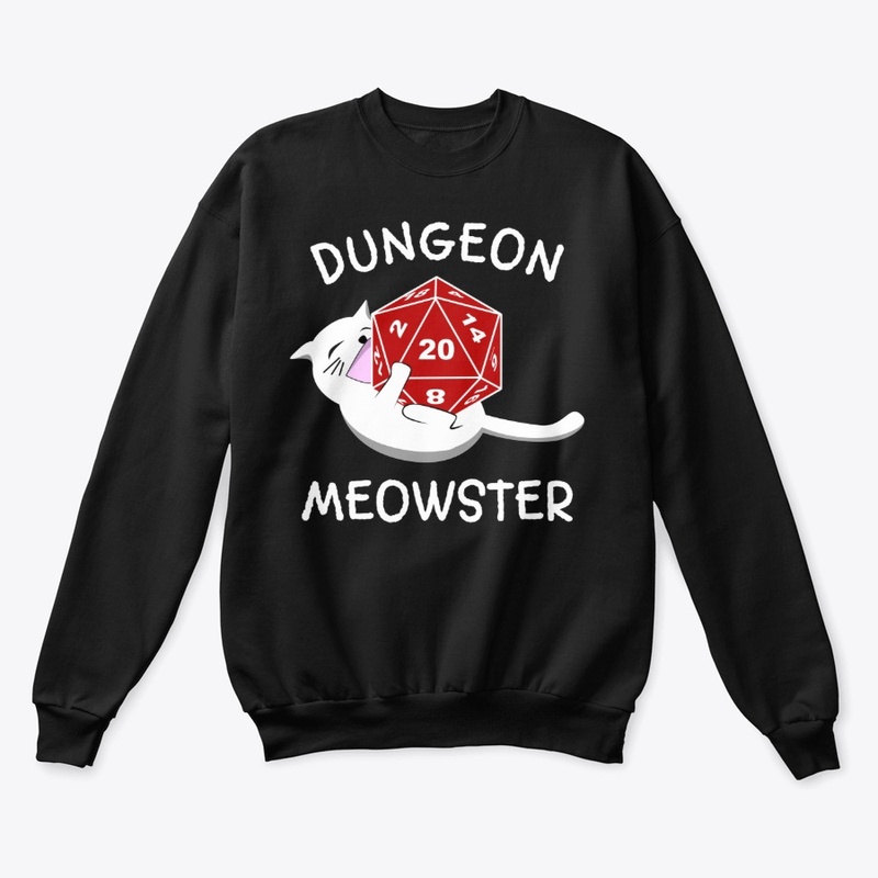Dungeon Meowster Cat D20 RPG Gamer